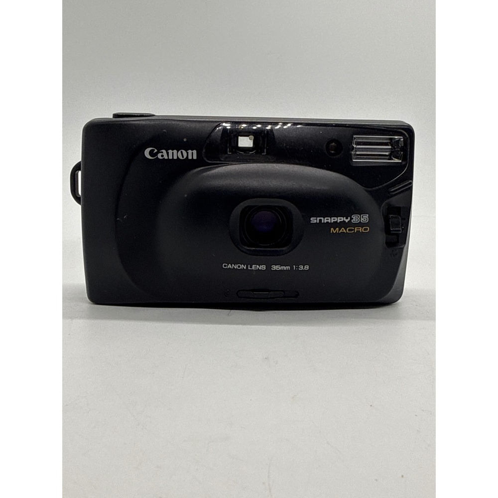 Canon Snappy 35 Macro 35mm Point and Shoot Film Camera Black 35mm f3.8 Lens